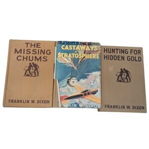 Franklin W. Dixon Books-Missing Chums, Castaway, Hunting for Gold
